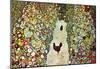 Gustav Klimt Garden Path with Chickens Art Print Poster-null-Mounted Poster