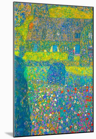 Gustav Klimt House in Attersee Art Print Poster-null-Mounted Poster