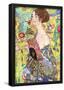 Gustav Klimt Lady with Fan Art Print Poster-null-Framed Poster