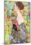 Gustav Klimt Lady with Fan Art Print Poster-null-Mounted Poster
