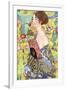 Gustav Klimt Lady with Fan-Gustav Klimt-Framed Art Print