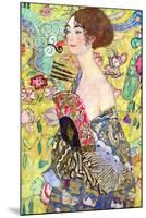 Gustav Klimt Lady with Fan-Gustav Klimt-Mounted Art Print