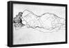 Gustav Klimt Liegende, Back Figure Art Print Poster-null-Framed Poster
