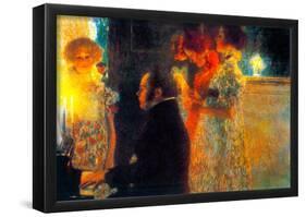 Gustav Klimt Schubert at the Piano Art Print Poster-null-Framed Poster