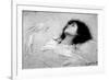 Gustav Klimt Study Sheet with the Upper Body of a Girl and Sketches-null-Framed Art Print