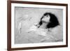 Gustav Klimt Study Sheet with the Upper Body of a Girl and Sketches-null-Framed Art Print