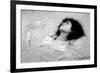 Gustav Klimt Study Sheet with the Upper Body of a Girl and Sketches-null-Framed Art Print