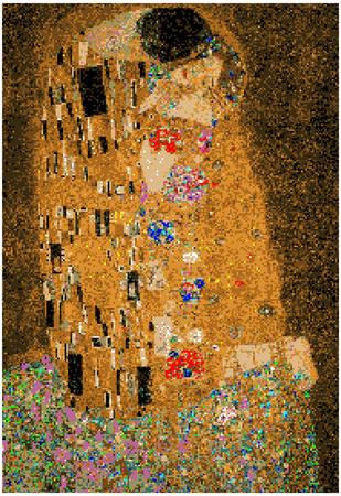Gustav Klimt The Kiss 8 Bit' Print | AllPosters.com
