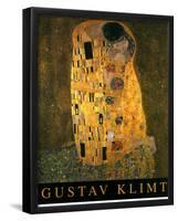 Gustav Klimt (The Kiss) Art Poster Print-null-Framed Mini Poster