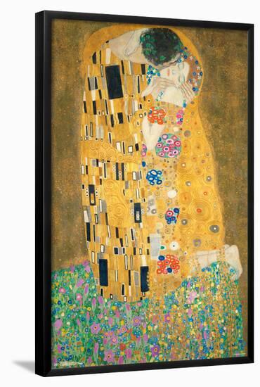 Gustav Klimt- The Kiss-Gustav Klimt-Framed Poster