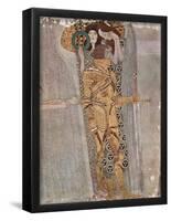 Gustav Klimt (The Knight Detail of the Beethoven Frieze) Art Poster Print-null-Framed Poster