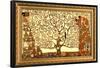 Gustav Klimt Tree of Life with Gilded Faux Frame Border-null-Framed Poster