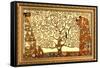 Gustav Klimt Tree of Life with Gilded Faux Frame Border-null-Framed Stretched Canvas