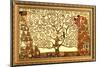 Gustav Klimt Tree of Life with Gilded Faux Frame Border-null-Mounted Poster