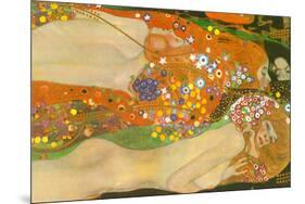 Gustav Klimt Water Snakes Friends II-Gustav Klimt-Mounted Art Print