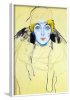 Gustav Klimt Womans Head Art Print Poster-null-Framed Poster