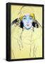 Gustav Klimt Womans Head Art Print Poster-null-Framed Poster