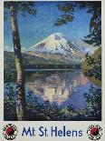 Mt. St. Helens Poster-Gustav Krollmann-Framed Stretched Canvas