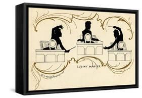 Gustav Mahler conducting-Otto Bohler-Framed Stretched Canvas