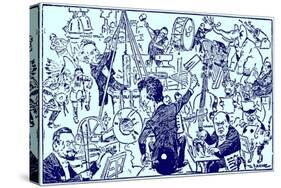 Gustav Mahler in caricature-Theodore Zasche-Stretched Canvas