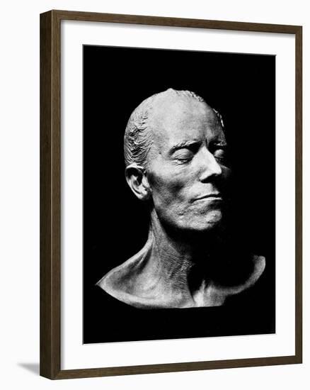 Gustav Mahler's Death Mask, 1911 (Plaster) (B/W Photo)-Austrian-Framed Giclee Print