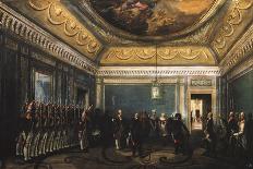 Changing of the Preobrazhensky Regiment Guards in the Gatchina Palace at the Time of Paul I, 1845-Gustav Schwarz-Laminated Giclee Print