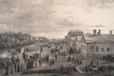 Parade of Chevalier Gardes Through Krasnoye Selo, 1848-Gustav Schwarz-Stretched Canvas
