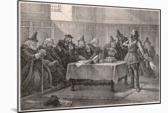 Gustav Vasa Persuading the Elders of Lubeck-CA Dahlstrom-Mounted Art Print