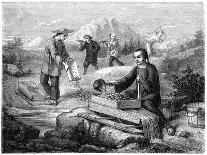 Quartz Mining, California, 1859-Gustave Adolphe Chassevent-Bacques-Laminated Giclee Print