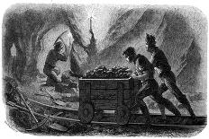 French Miners Working a Long Tom Sluice, California, 19th Century-Gustave Adolphe Chassevent-Bacques-Giclee Print