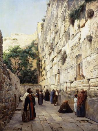 Praying at the Western Wall, Jerusalem