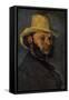 Gustave Boyer in a Straw Hat, 1870-71-Paul Cezanne-Framed Stretched Canvas