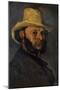 Gustave Boyer in a Straw Hat, 1870-71-Paul Cezanne-Mounted Giclee Print