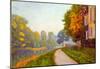 Gustave Caillebotte Riverbank Art Print Poster-null-Mounted Poster