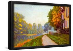 Gustave Caillebotte Riverbank Art Print Poster-null-Framed Poster