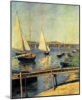 Gustave Caillebotte (Sailboats in Argenteuil) Art Poster Print-null-Mounted Poster