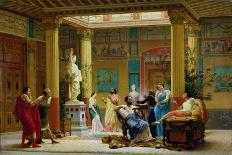 La Répétition du "Joueur de Flûte..." et de "la Femme de Diomède" dans l'atrium de la Maison-Gustave Clarence Rodolphe Boulanger-Framed Giclee Print