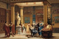 Rehearsal of Joueur De Flûte and La Femme De Diomède in the Atrium of Prince Napoleon's Pompeian-Gustave Clarence Rodolphe Boulanger-Giclee Print