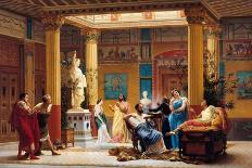 Rehearsal of Joueur De Flûte and La Femme De Diomède in the Atrium of Prince Napoleon's Pompeian-Gustave Clarence Rodolphe Boulanger-Giclee Print