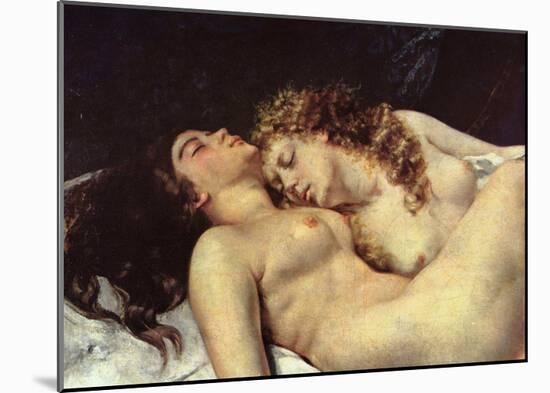 Gustave Courbet (The internal risers (inertia and lust) Detail) Art Poster Print-null-Mounted Poster