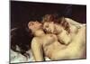 Gustave Courbet (The internal risers (inertia and lust) Detail) Art Poster Print-null-Mounted Poster