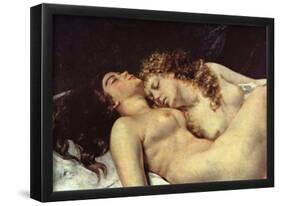 Gustave Courbet (The internal risers (inertia and lust) Detail) Art Poster Print-null-Framed Poster