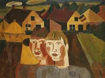 A Couple in a Village; Le Couple Au Village, 1930-Gustave de Smet-Stretched Canvas