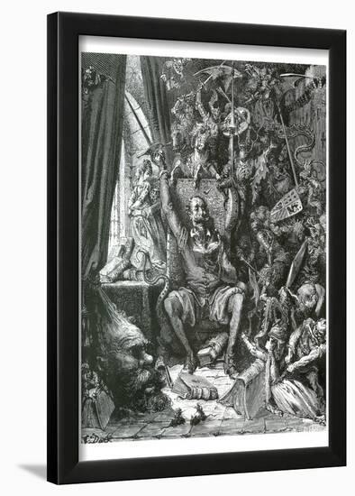 Gustave Dore (Don Quixote In His Library) Art Poster Print-null-Lamina Framed Poster
