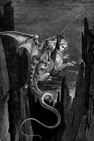 Gustave Dore (Dante's Divine Comedy, Inferno - Flying Beast)' Art - Gustave  Doré | AllPosters.com