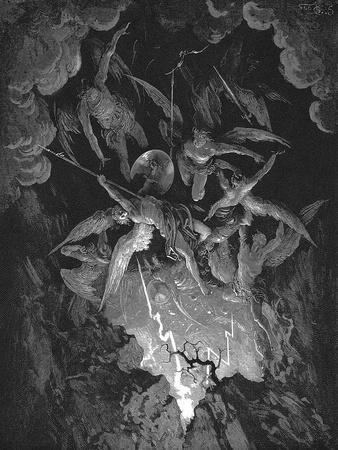 Illustration from John Milton's Paradise Lost, 1866