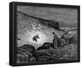 Gustave Doré (Illustration to Dante's "Divine Comedy," Inferno - Dante and Leopard) Art Poster Prin-null-Framed Poster