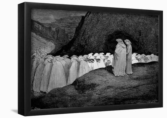 Gustave Doré (Illustration to Dante's "Divine Comedy," Inferno - Hypocrasy) Art Poster Print-null-Framed Poster