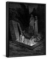 Gustave Doré (Illustration to Dante's "Divine Comedy," Inferno - The Heretics) Art Poster Print-null-Framed Poster