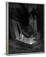 Gustave Doré (Illustration to Dante's "Divine Comedy," Inferno - The Heretics) Art Poster Print-null-Framed Poster
